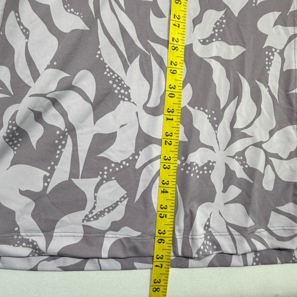 Columbia Freezer Tank Dress Tropical Leaf Print Purple Gray Womens XL - Picture 7 of 11